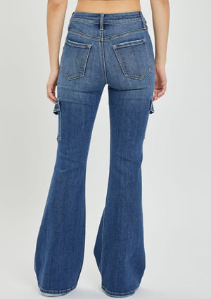 Allison Flare Jeans- Dark Denim