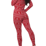 Carol Holiday Print Pajamas Set -Red/White Multi