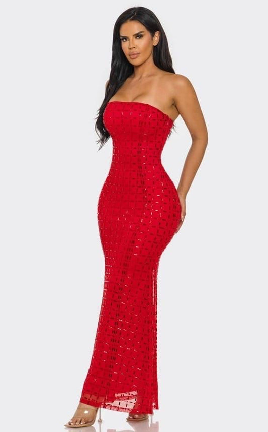 Scarlet Whisper Dress- Available In Red & Black