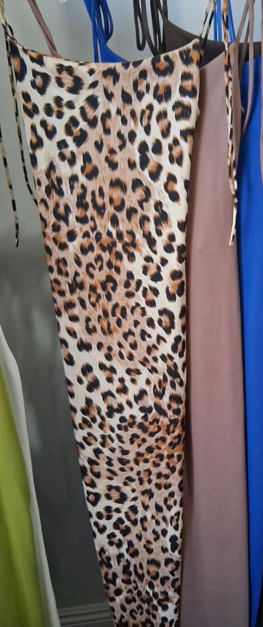 Jemma Long Dress- Available Black,White,Light Pink,Blue,Lilac & Cheetah Print