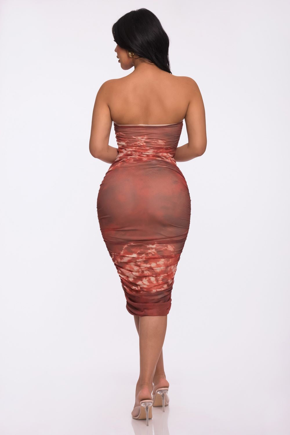 Lyn Midi Dress- Rust