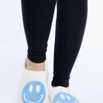 Blue Smiley Face Slippers
