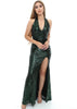 Esmeralda Long Sequin Dress- Hunter